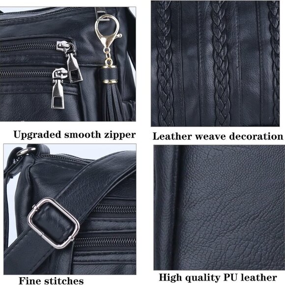 Purses for Women Pocketbooks Soft PU Leather Ladies Crossbody Purse Multi Pocket - Picture 4 of 8